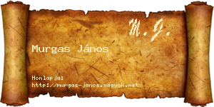 Murgas János névjegykártya
